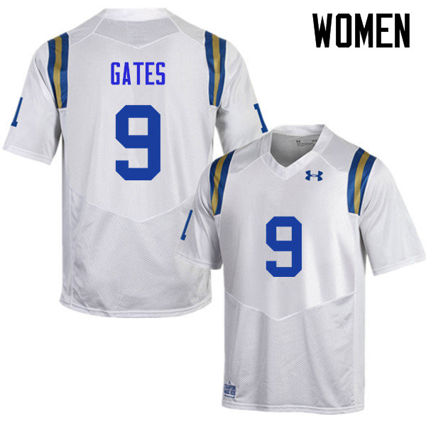 Women #9 Elijah Gates UCLA Bruins Under Armour College Football Jerseys Sale-White